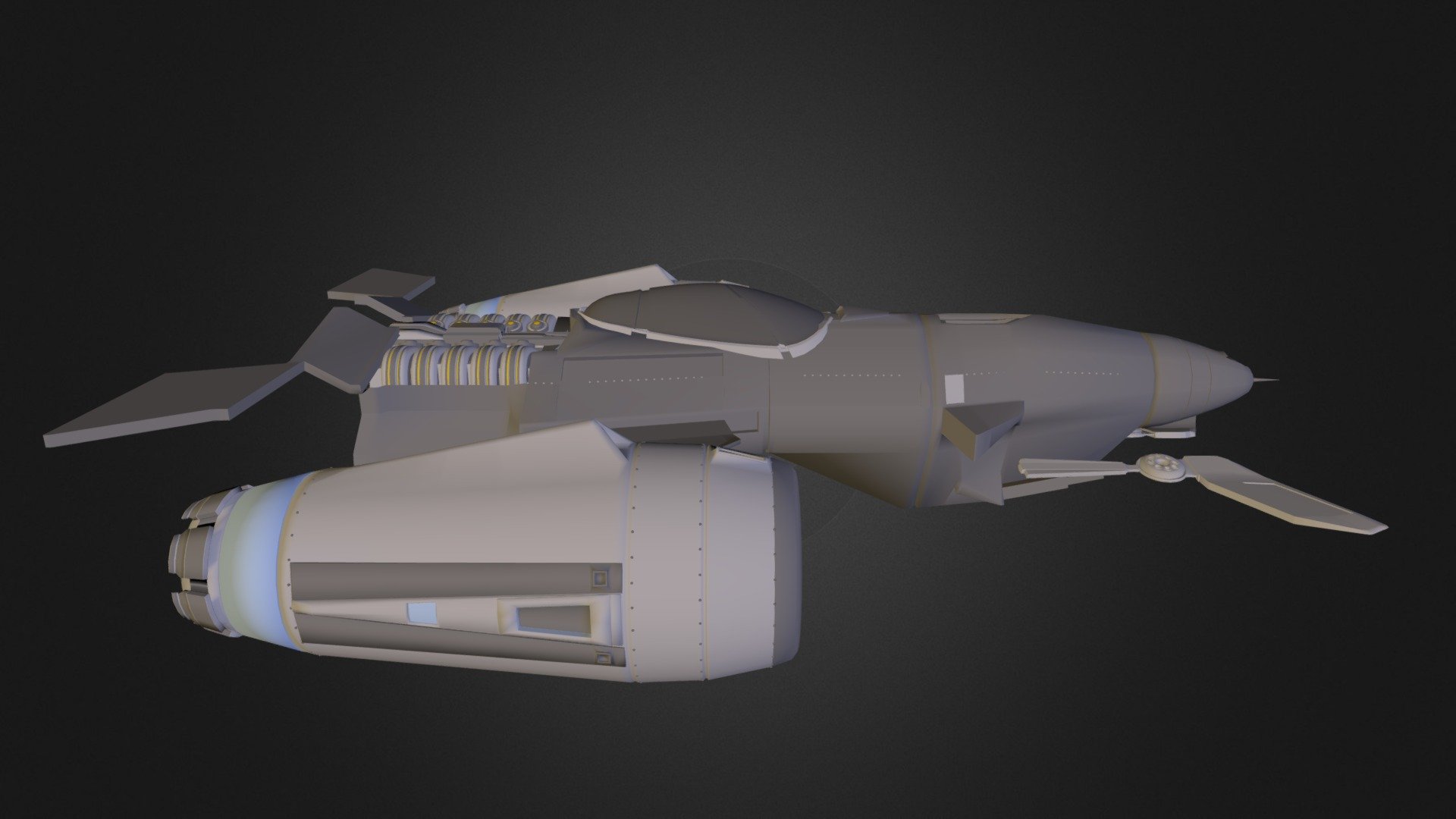 Free- C4 D- Scifi- Spaceship - 3D model by azam3d [0225251] - Sketchfab
