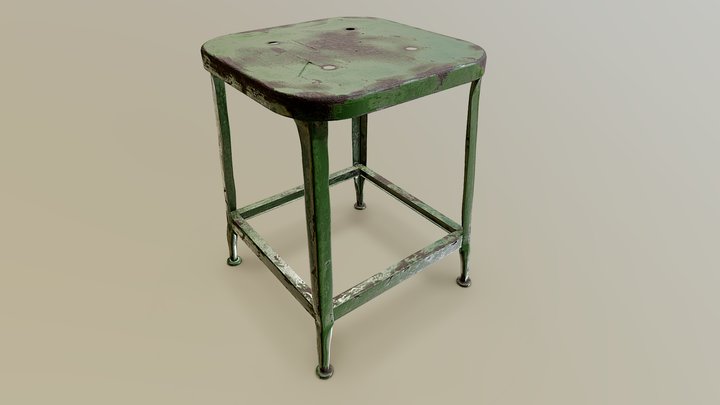 Rusted Green Stool (Free Download) – Modèle 3D gratuit STL