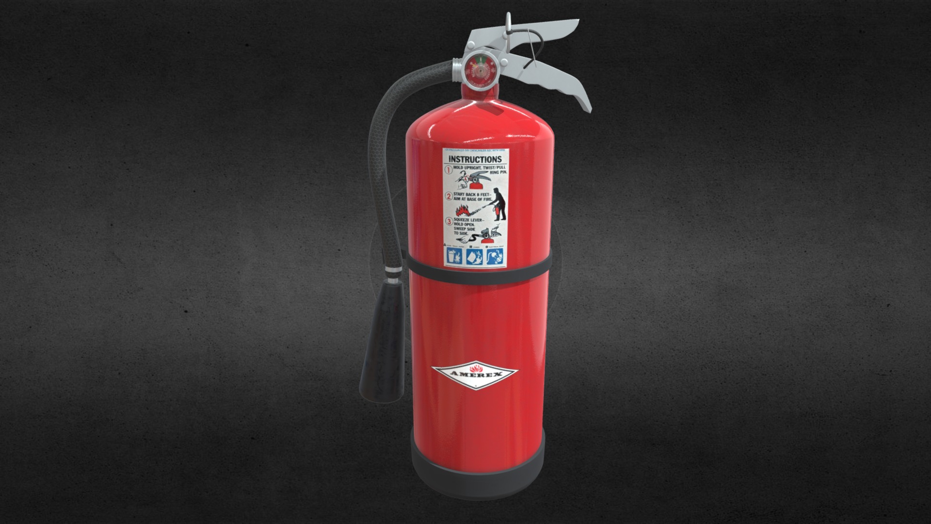 3D model Fire Extinguisher - This is a 3D model of the Fire Extinguisher. The 3D model is about a red and white fire extinguisher.