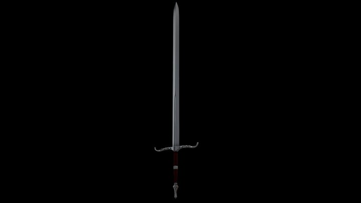 Game-ready fantasy\medieval sword 3D Model