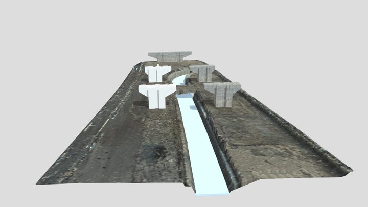 【廣瀨】栗ノ木高架橋下部(上りP28-29)工事 3D Model