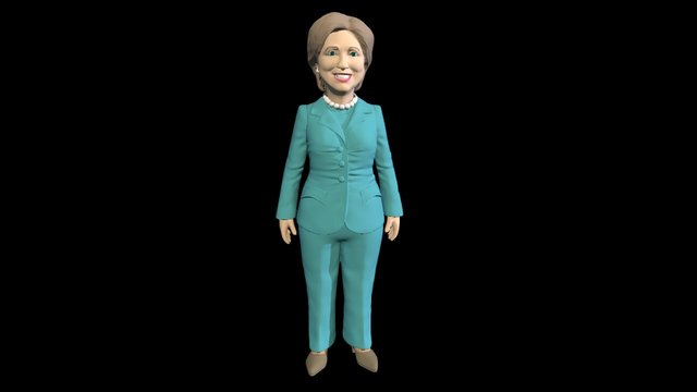 Hillary Clinton Action Figure 3D Model