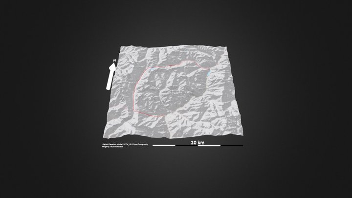 子龙秘境_等高地图 – Gratis 3D-model STL