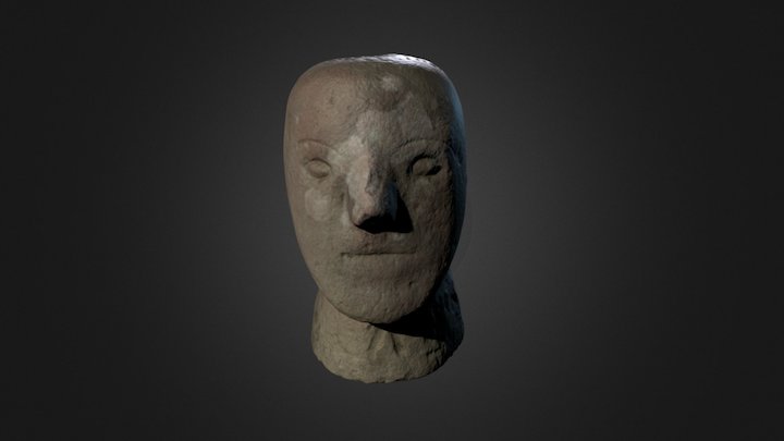 Celtic Stone Head 3D Model