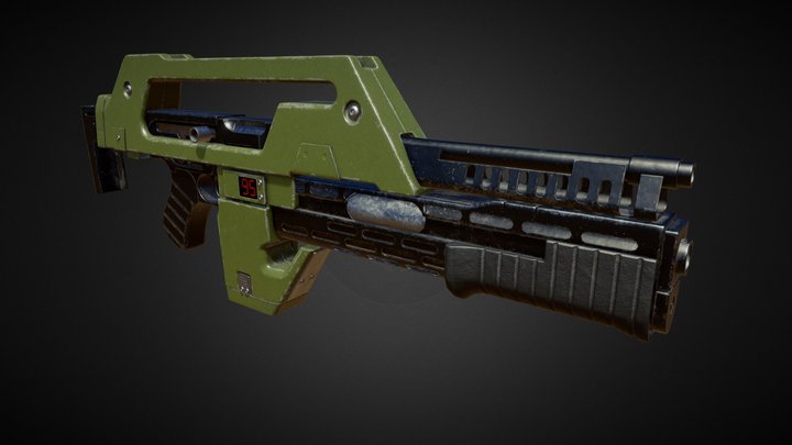 M1a pulse rifle 3D Model