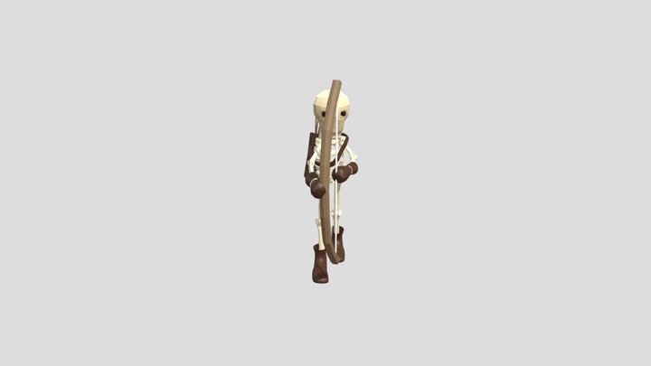 Low Poly Skeleton Archer Animated 3D Model