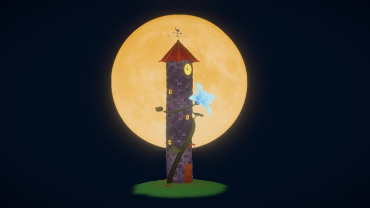 Moonlight's Blossom 3D Model