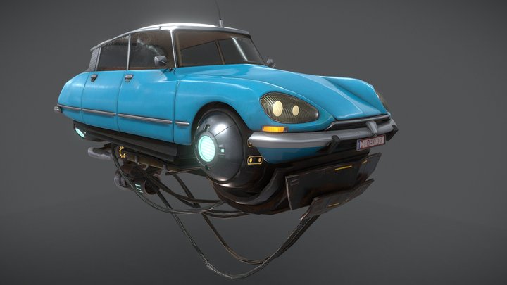 The converted Citroën DS 3D Model