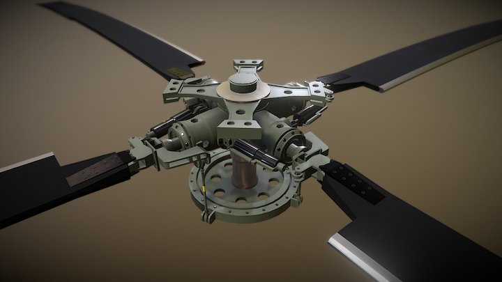 UH-60 Blackhawk Helicopter Rotor 3D Model