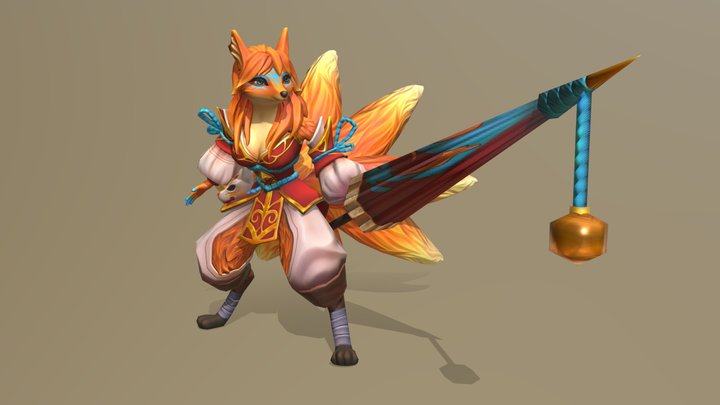 Kitsune 3D Model