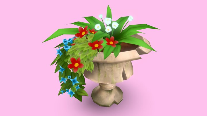 Hand-painted Antique vase 3D Model