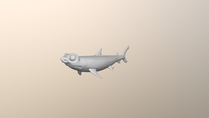 Stylized Long Shark 3D Model