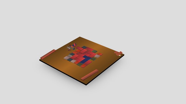 Dojo Floor Iso Game Test 3D Model