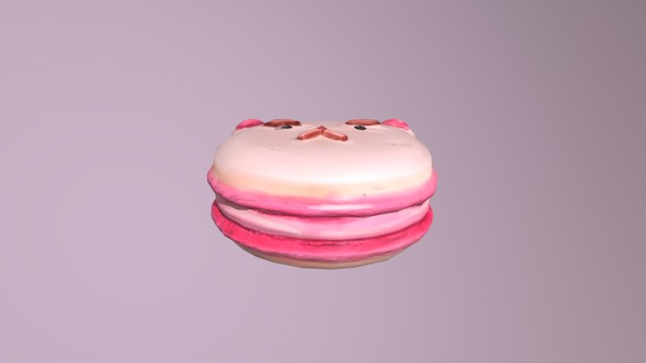 Macaron Puppycat 3D Model