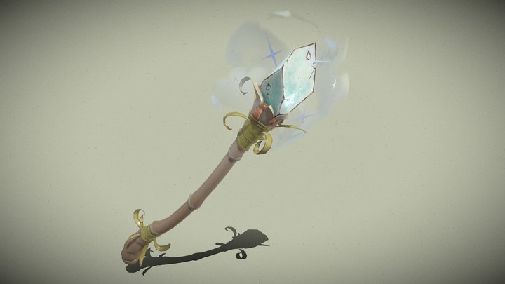Mint Staff 3D Model