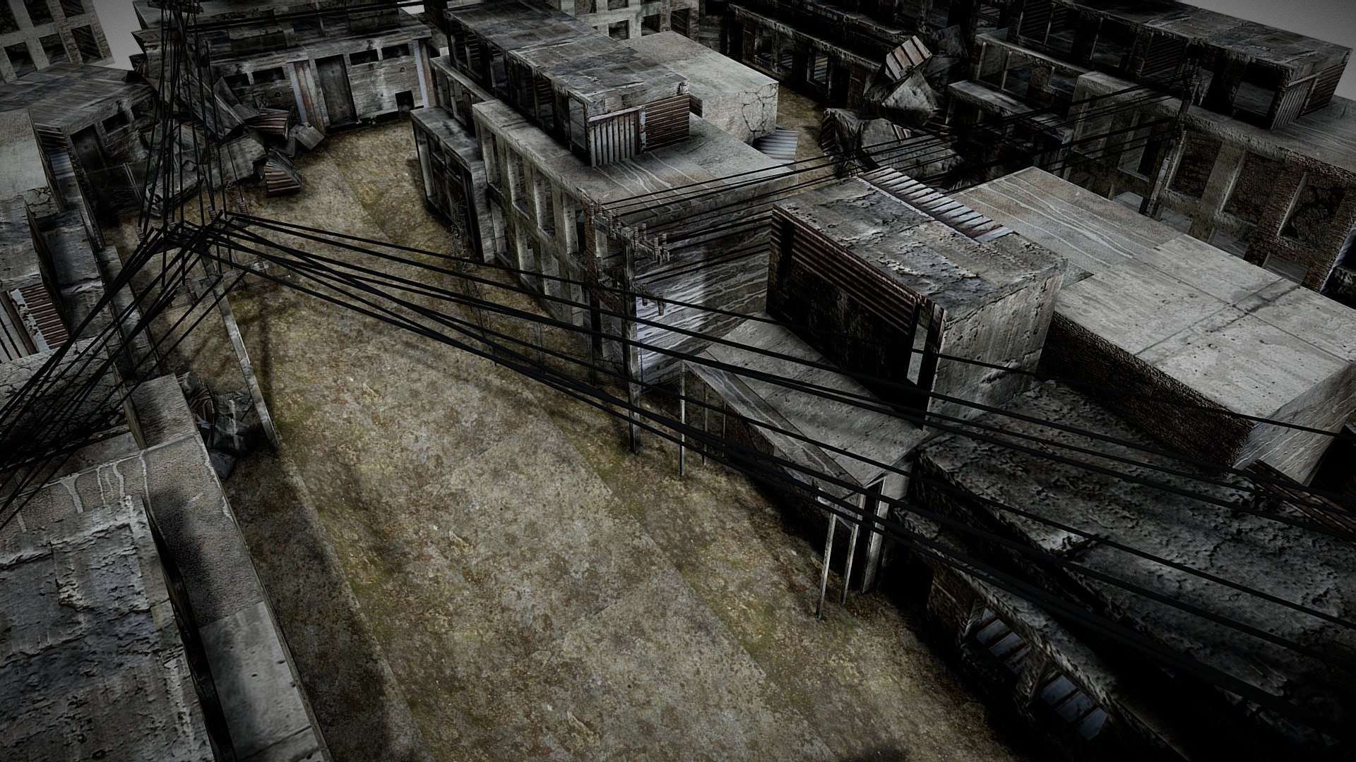 abandoned city street for games - Download Free 3D model by dasy444 ...