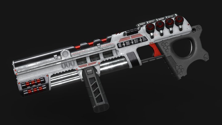 Sci-fi Shotgun 3D Model