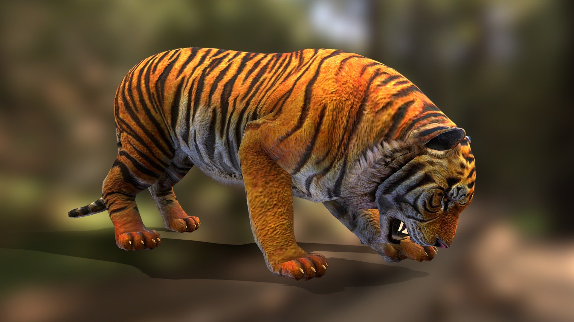 Tiger attack eat v01 - 3D model by Unity (shehab house) (@shahabahmed)  [0233b8f]