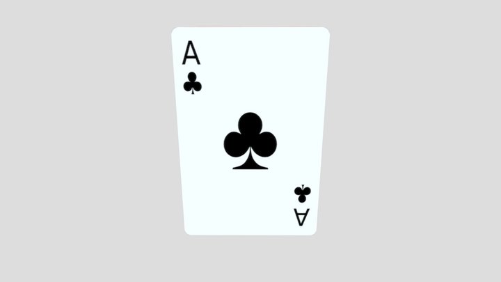 Clubs-A Cards 3D Model