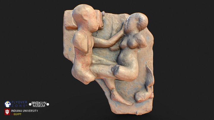 3D rendering of Relief of a Copulating Couple