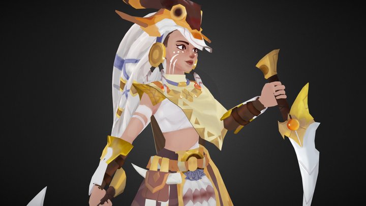 Desert Warrior - Stylized Character 3D Model