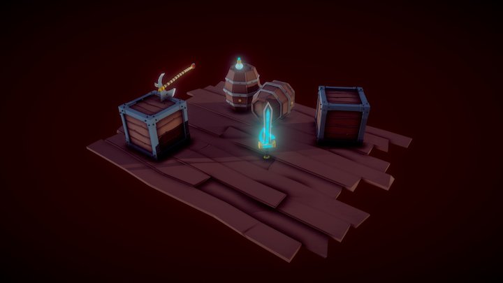 Combined Model Low Poly 2 3D Model