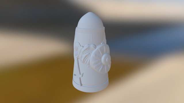 Hnefatafl Pawn 3D Model