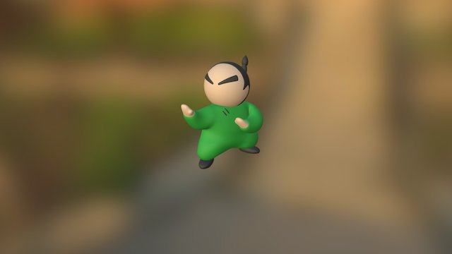 Kung Fu tea’s mascot-Striking 3D Model
