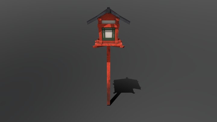 Japanese Shrine Lantern 3D Model
