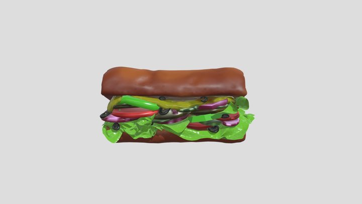 Veggie Sandwich 3D Model