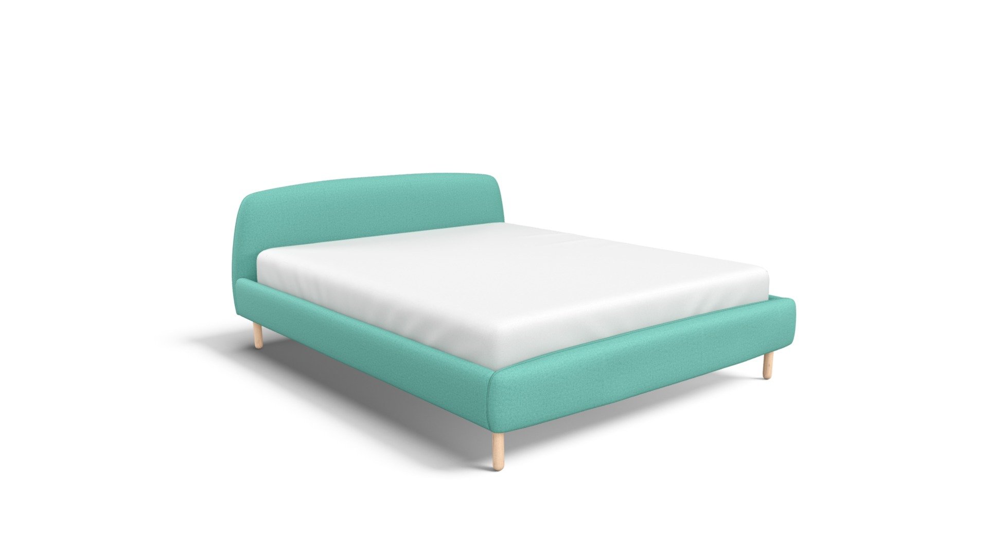 Jonah Euro Kingsize Bed, Med Blue