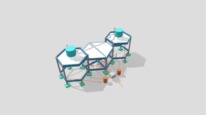 Projetos Complementares: Quiosques Praia do Meio 3D Model