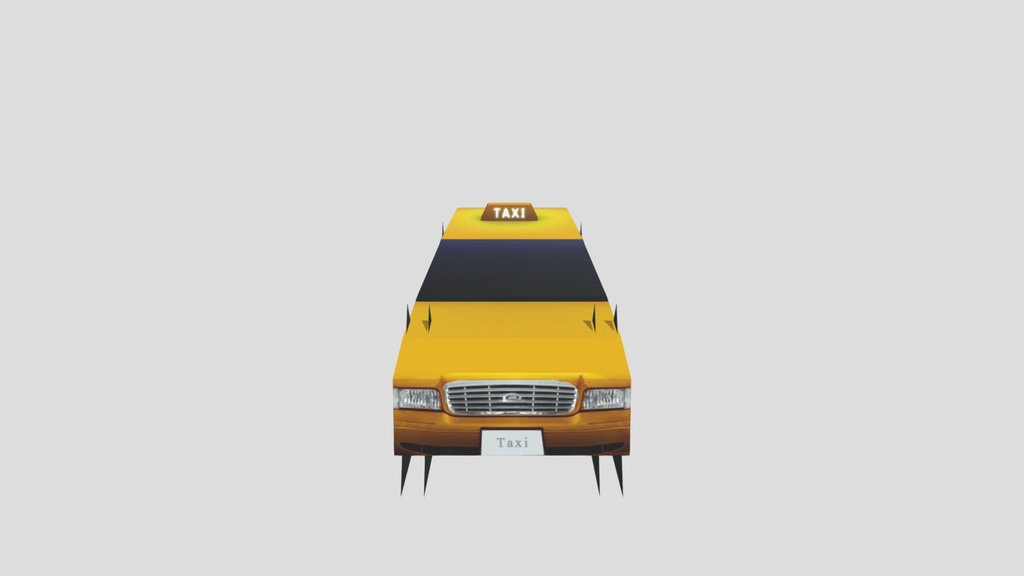 Taxi Car - New York Taxi License 3D