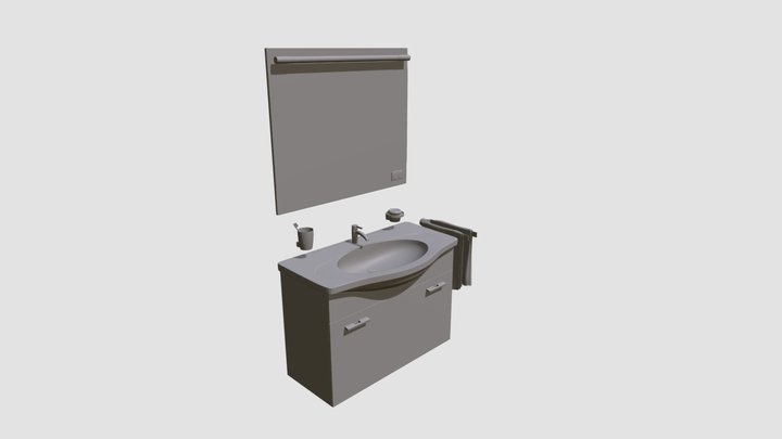 bathroom furniture set 3D Model