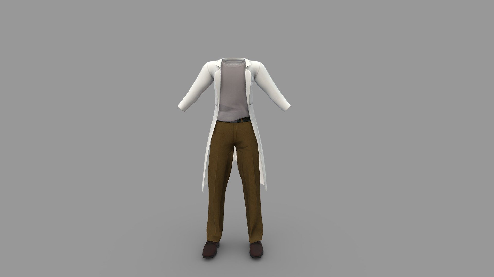 Men's SG Long Lab Coat Full Outfit - Buy Royalty Free 3D model by 3dia ...