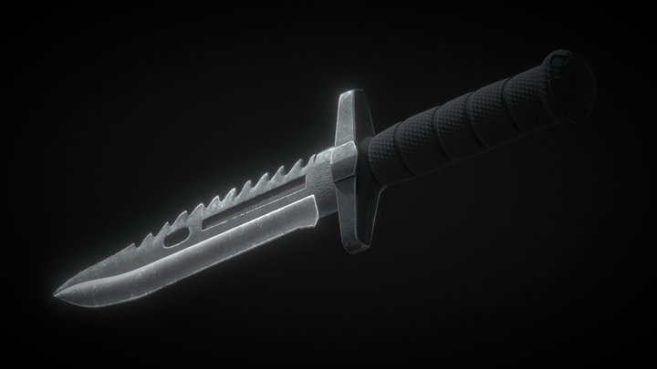 Combat Knife 3D Model