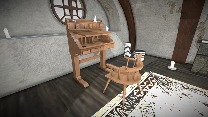 Bilbos study - Bagend Hobbiton 3D Model