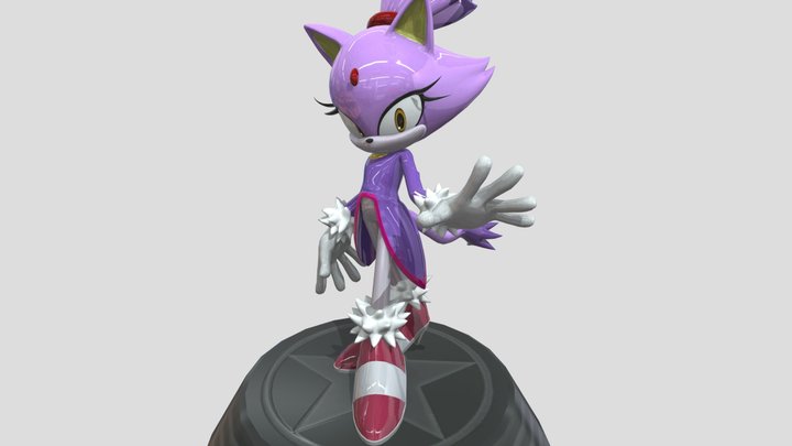 PC Computer - Sonic Generations - Blaze the Cat 3D Model