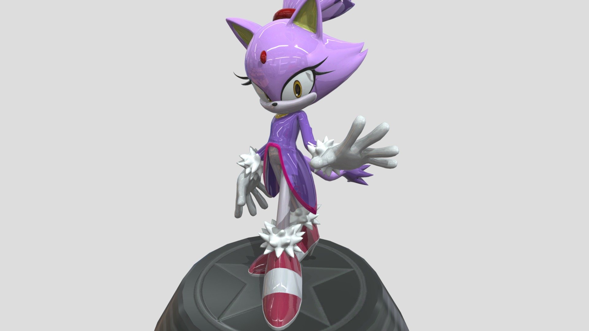 PC Computer Sonic Generations Blaze The Cat 3D Model By Taveeeeee 