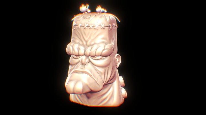 Frankenstein's head for 3D print