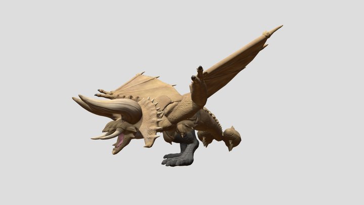 Diablos fan art from Monster Hunter 3D Model