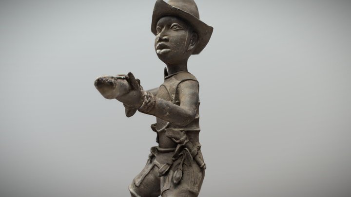 Portuguese Soldier, Benin Bronzes 3D Model