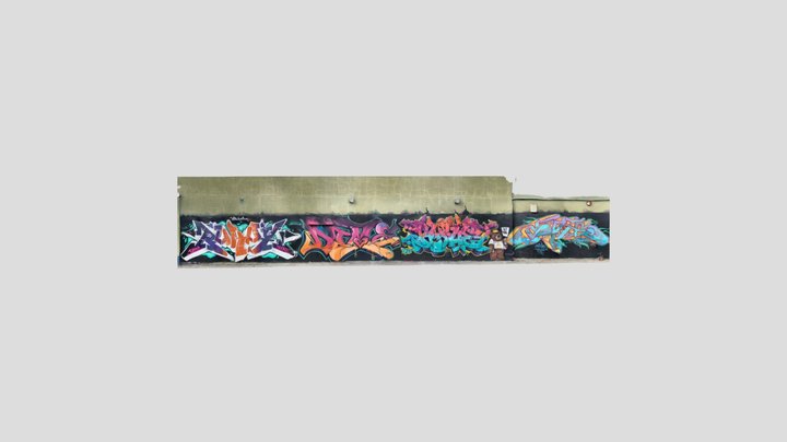 Bukue Dime Kufue Spie Graffiti art 3D Model