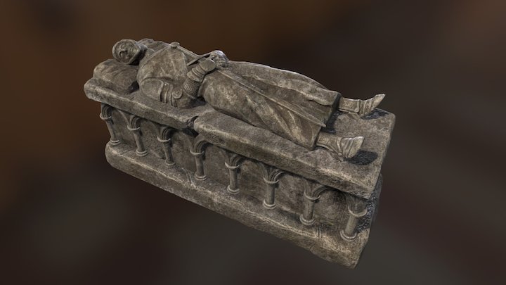 Sleeping Templar sarcophagi 3D Model