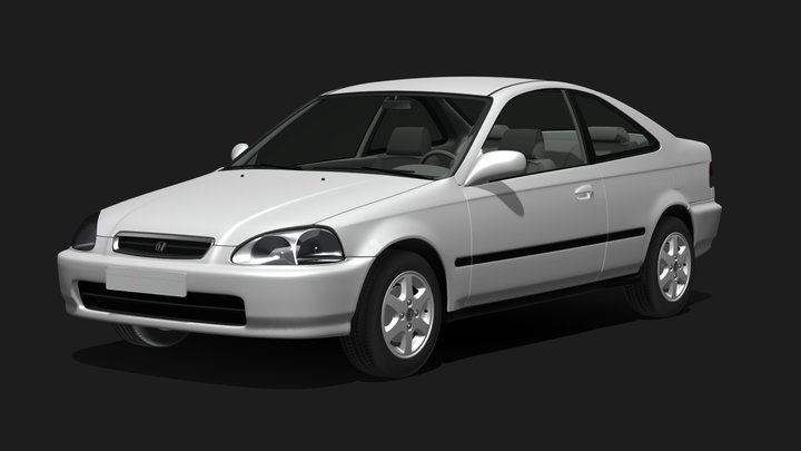1996 Honda Civic HX Coupe – Modello 3D gratuito STL