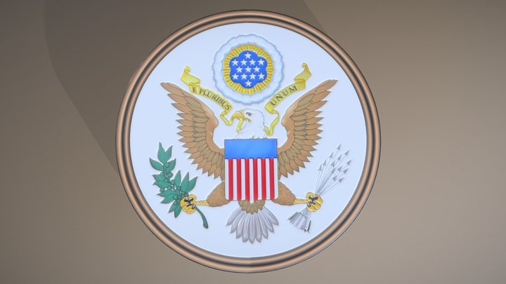USA - Coat of Arms Badge – Modelo 3D gratuito STL