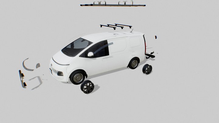 Hyundai Staria_LP Animation 3D Model