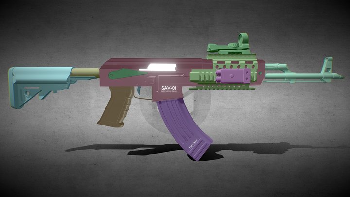 SAV-01_ Rifle 3D Model