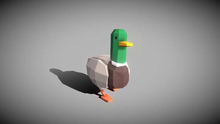 Lowpoly Duck (animated) 3D Model