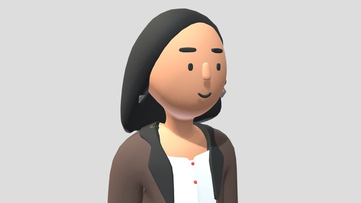 Woman 01 - Low Poly 3D Model